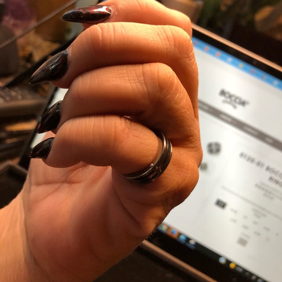 Boccia Titanium Ring industrial look elegant design size 4.25 - Picture 4 of 10